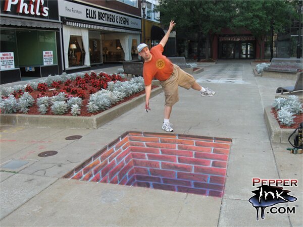 "3D Chalk Art Hole" - Upstate New York Art Festival