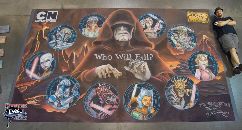 "Star Wars: The Clone Wars - Season V Chalk Art" - Star Wars Celebration VI, Orlando Florida, 2012 "Star Wars: The Clone Wars - Season V Chalk Art" - Star Wars Celebration VI, Orlando Florida, 2012