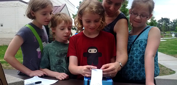 The Choosatron in action at Saint Paul Maker Fair