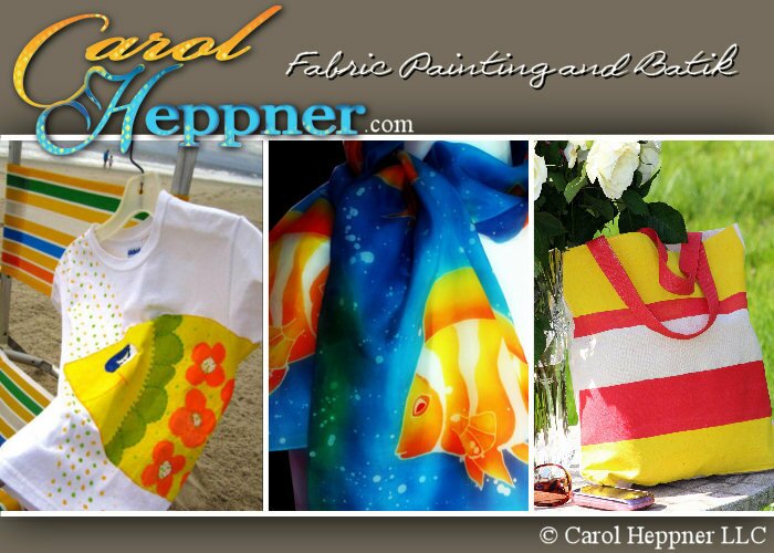 Fabric painting and batik by c Carol Heppner LLC