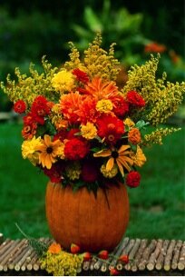 Natural pumpkin vase