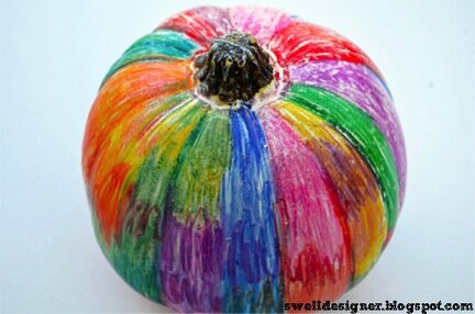 Crayon Colored Pumpkin