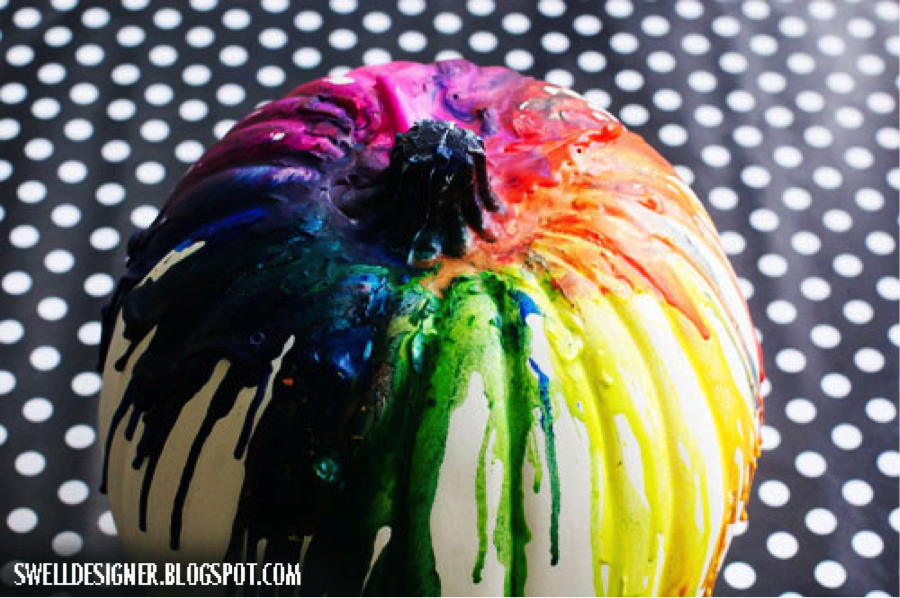 Melted Crayon Pumpkin