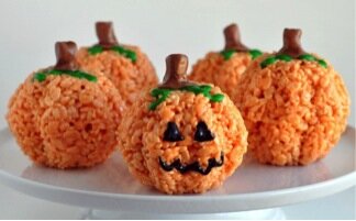 Pumpkin Rice Krispies Treats